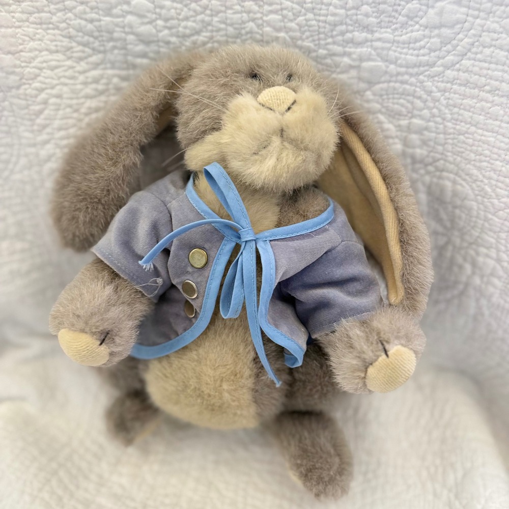 The Boyds Collection Ltd Plush Bunny Rabbit Dressed in Blue Jacket